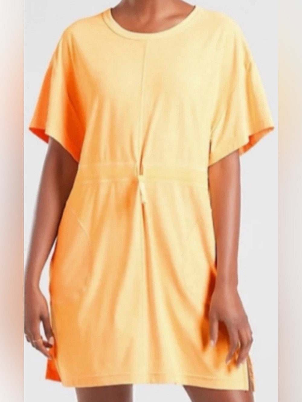 Athleta Women’s Size M Cross Current Cover Up Dress Acapulco Orange Swim Summer